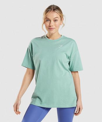 Gymshark Training Oversized Ženske T Shirts Plave | HR 3267HAP